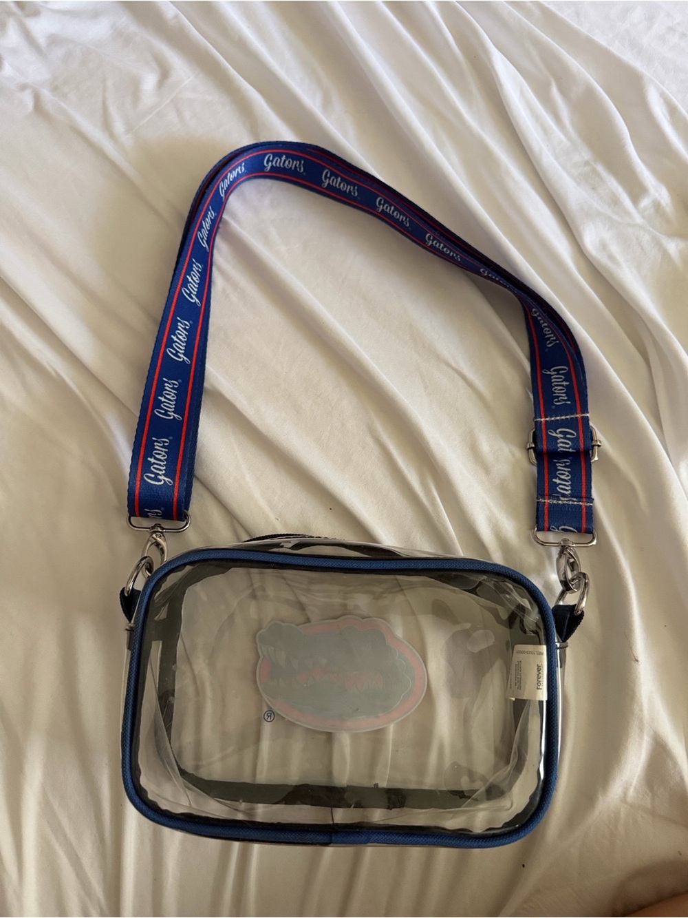 Clear Florida Gators Crossbody Bag with Blue Strap….Stadium approved!! 🧡💙🐊 - Picture 6 of 9